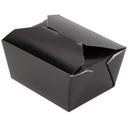 Westrock Bio-Pak Number 1 Black Rectangular Paper Food Container, 2.5 inch Height -- 450 per case