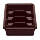 Cambro Regal Collection 4 Compartment Dark Brown Cutlery Bus Cambox, 11 3/8 x 20 7/16 x 3 3/4 inch -- 12 per case