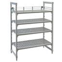 Cambro Camshelving Premium Soft Gray Three-Quarter Shelf Rail Kit, 14 x 60 inch