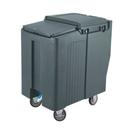 Cambro Tall Granite Gray Slidinglid Ice Caddy with Swivel and Fixed Caster, 125 Pound Capacity