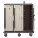 Cambro Granite Sand Insulated 3 Door Tall Profile 30 Tray Meal Delivery Cart, 29 1/4 x 60 x 63 5/8 inch