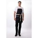 Chef Works Indigo Blue Ridgewood Bib Apron for Unisex, 31.5 inch Long x 32.5 inch Wide