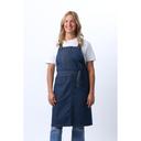 Chef Works Medium Blue Berkeley Snap Bib Apron for Unisex