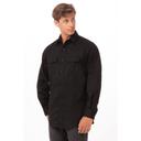 Chef Works Black Large Classic Fit Pilot Shirt for Men