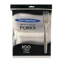 Northwest Enterprises Party Essentials Clear Heavy Duty Hard Plastic Fork -- 1000 per case