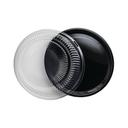 Northwest Enterprises Party Essentials 12 inch Black Tray with Lid -- 12 set per case