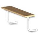 John Boos Oil Finish L Maple Steam Table Boards with Adjustable Stainless Steel Support Arm, 84 x 8 x 1.75 inch.