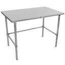 John Boos 16 Gauge Stainless Steel Flat Top Work Table with Galvanized Base and Bracing, 48 x 36 inch.