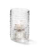Hollowick Typhoon Clear Spun Glass Tealight Cylinder Lamp, 3 1/4 x 2 1/8 x 2 1/8 inch.