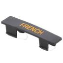 Tablecraft Black with Orange Print French Tag for NSF Saferfood Solutions Option Dispenser, 0.5625 x 0.4375 x 2.5 inch