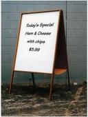 American Metalcraft Plain Large Sandwich Board, 30 inch Width.