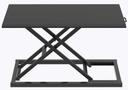 Luxor Black Pneumatic Standing Desk Converter, 29 x 17.75 x 1.75 to 15.75 inch Height