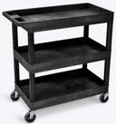 Luxor Black Three 32 x 18 inch Tub Shelves Cart