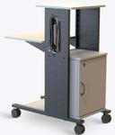 Luxor Gray Electric Presentation Station with Cabinet, 18 x 34.25 x 40 inch Height