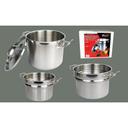 Winco Stainless Steel Double Boiler with Cover, 8 Quart -- 1 set.