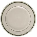 Yanco Green Band Ceramic American White Round Plate, 9 inch Diameter -- 24 per case.