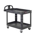 Brute Black Large Lipped Shelf Heavy Duty Utility Cart with Ergo Handle