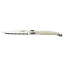 Laguiole 9 inch Ivory Handle Steak Knife with 1.2 mm Serrated Blade, 6 count