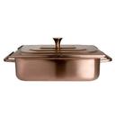 Stainless Steel Bronze Rectangle Homestyle Chafer, 4 Quart Capacity