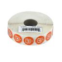 National Checking Company Dateit Orange Trilingual Removable Label - Saturday, 0.75 inch Circle -- 2000 per case.