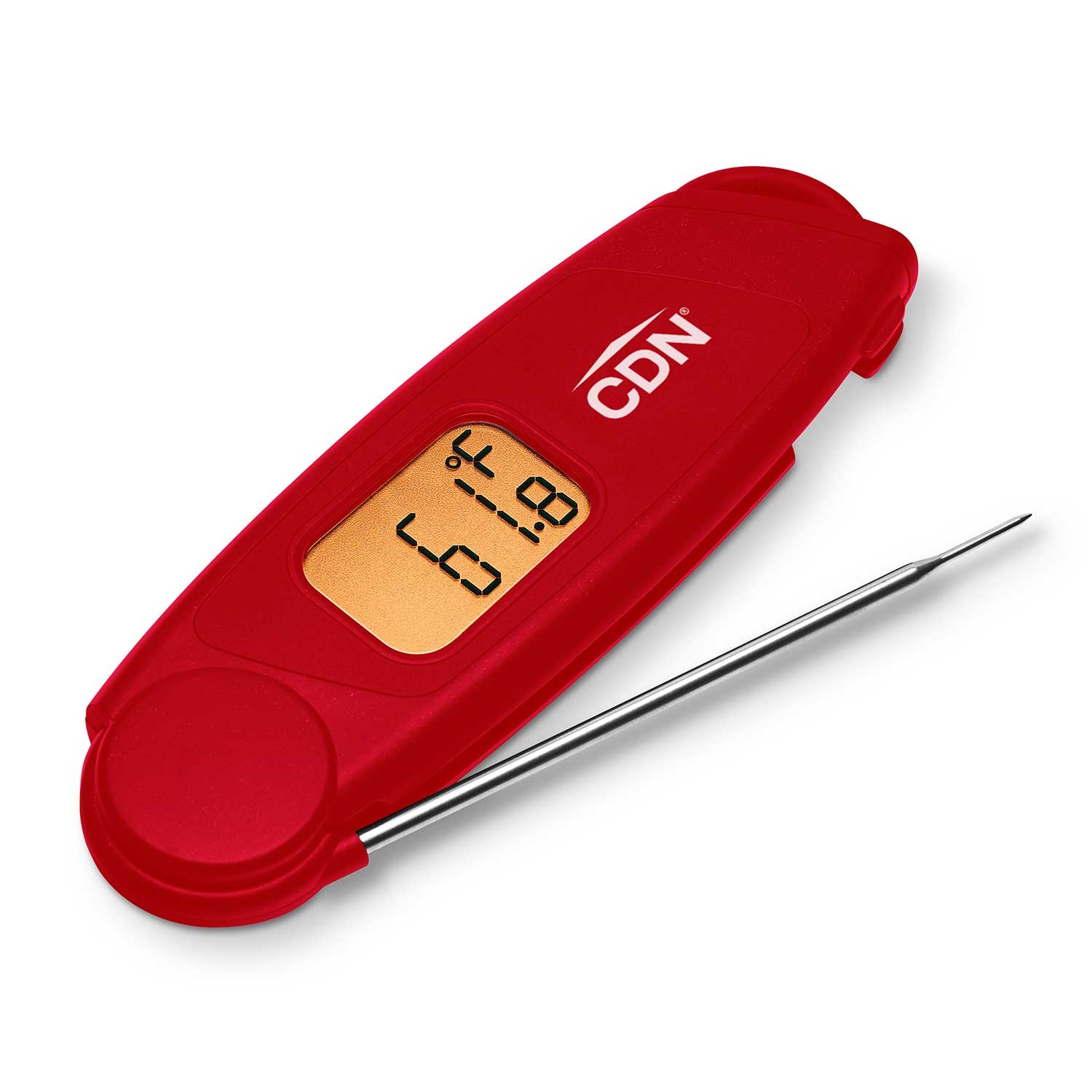 CDN Red Waterproof Folding Thermocouple Thermometer