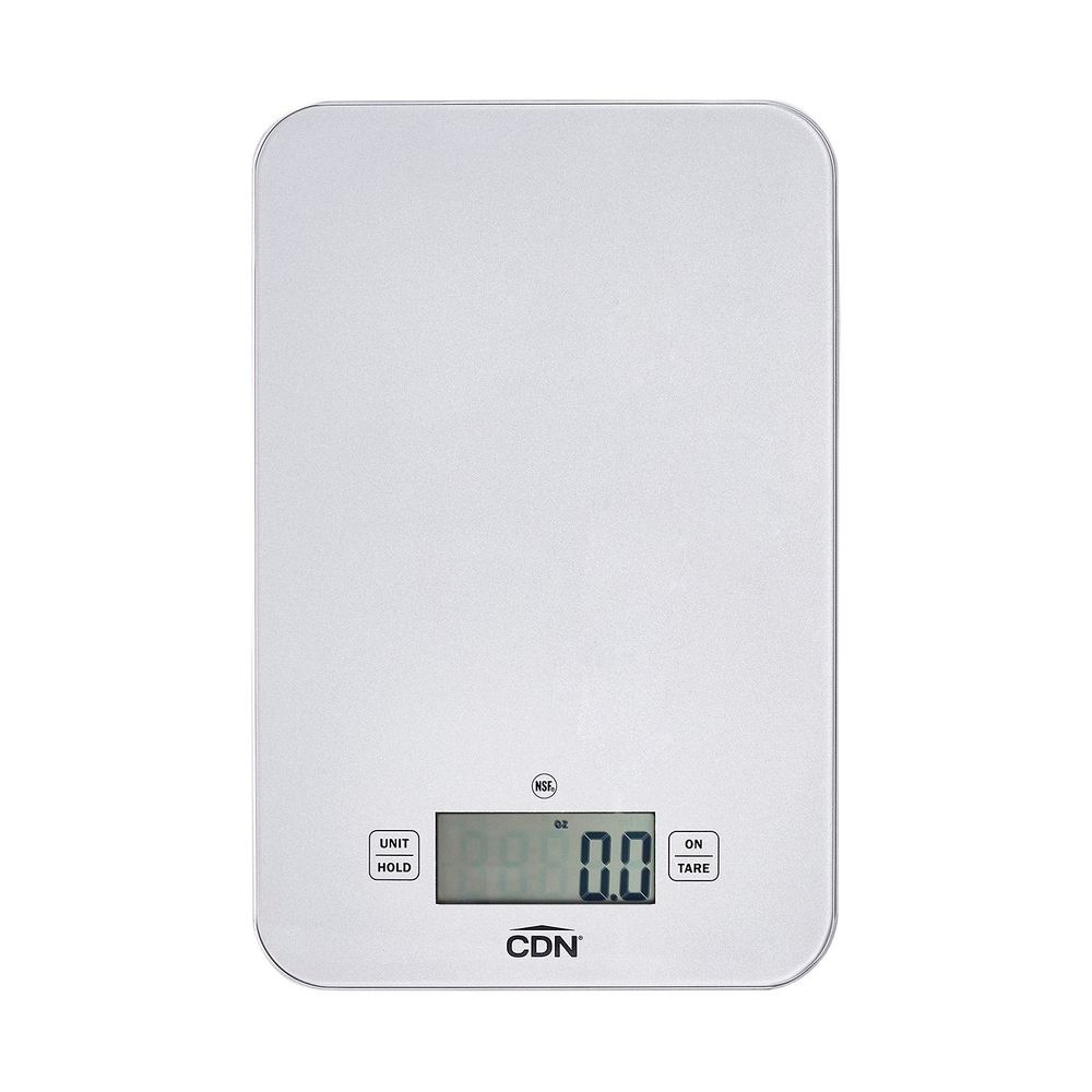 CDN NSF Digital Glass Scale, 15 lb - Silver