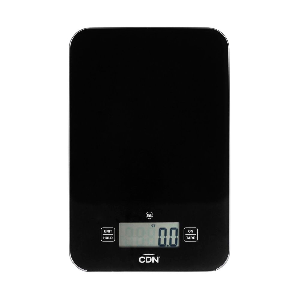 CDN NSF Digital Glass Scale, 15 lb - Black
