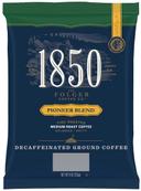 Folgers 1850 Pioneer Blend Medium Roast Decaffeinated Ground Coffee, 9 Ounce -- 12 per case.