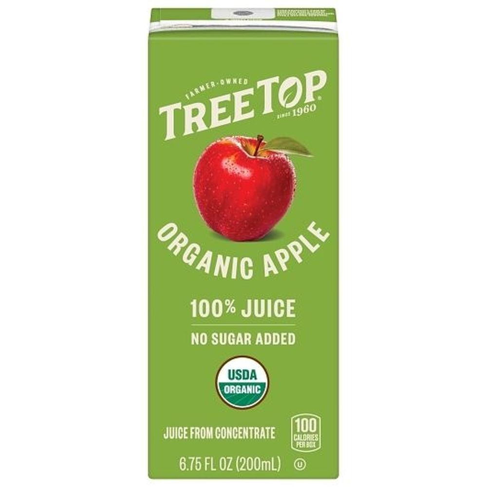 Tree Top Organic Apple Juice, 6.75 Fluid Ounce - 40 per case