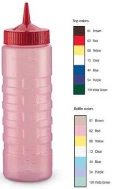 Vollrath Tri Tip Blue Cap Wide Mouth Squeeze Dispenser -- 12 per case