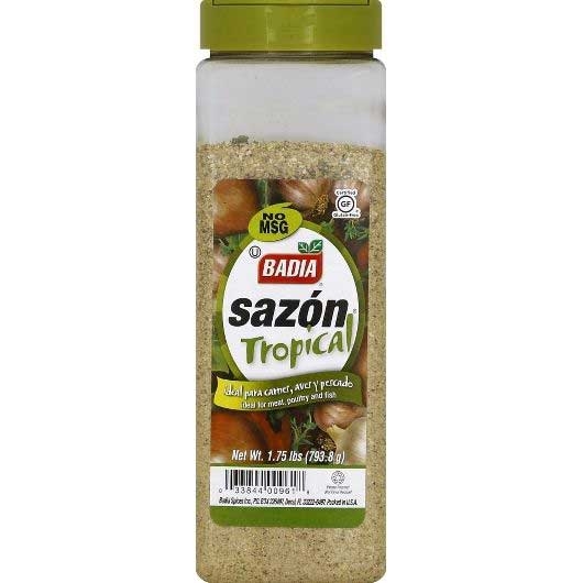 Badia Sazon Tropical Seasoning, 1.75 Pound Bottle -- 6 per case