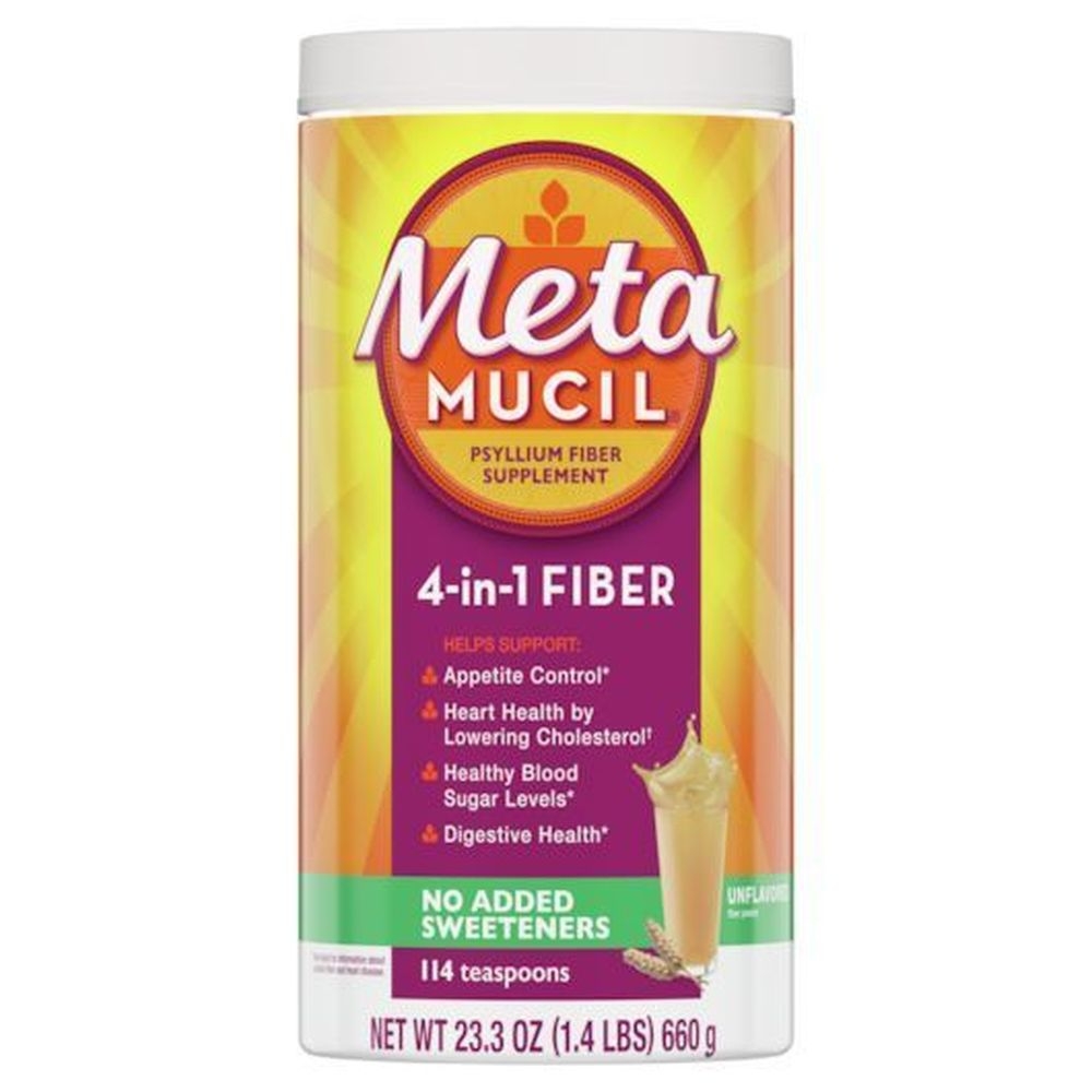 Metamucil Sugar Free Original Smooth Fiber Powder, 1.4 Pound -- 4 per case