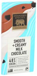 Endangered Species Chocolate Smooth Milk Chocolate Bar, 3 Ounce -- 12 per case.