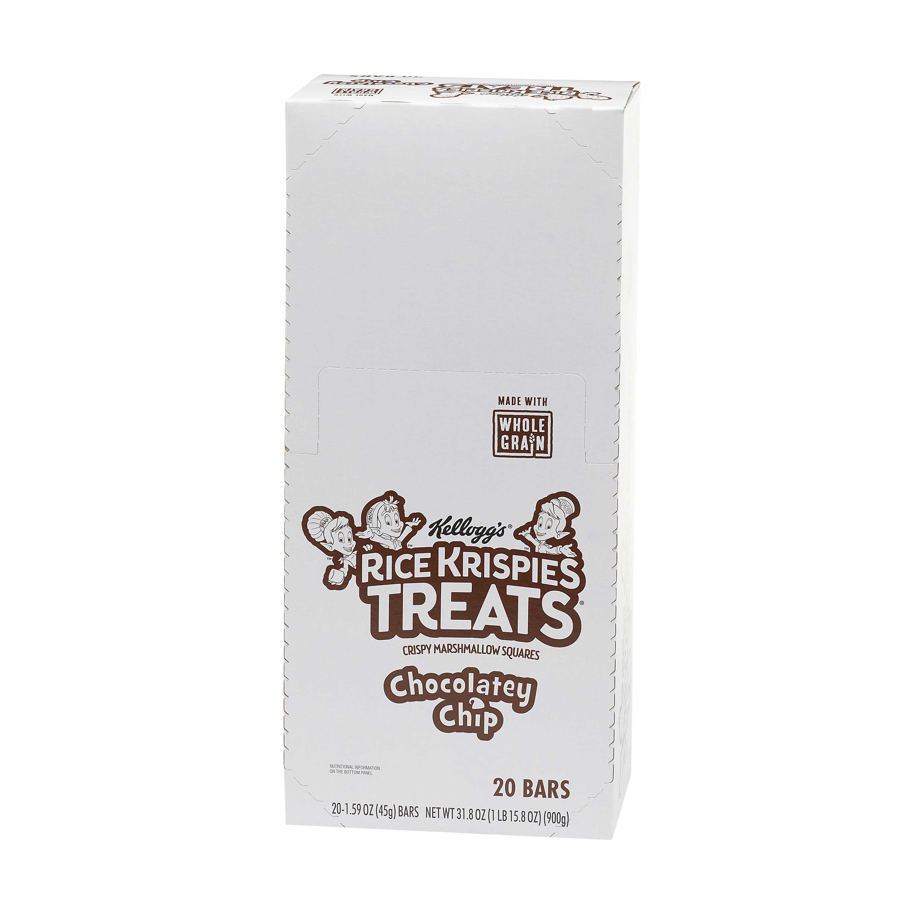 Kelloggs Rice Krispies Treats Squares Whole Grain Chocolate Chip, 1.59 Ounce -- 80 per case.