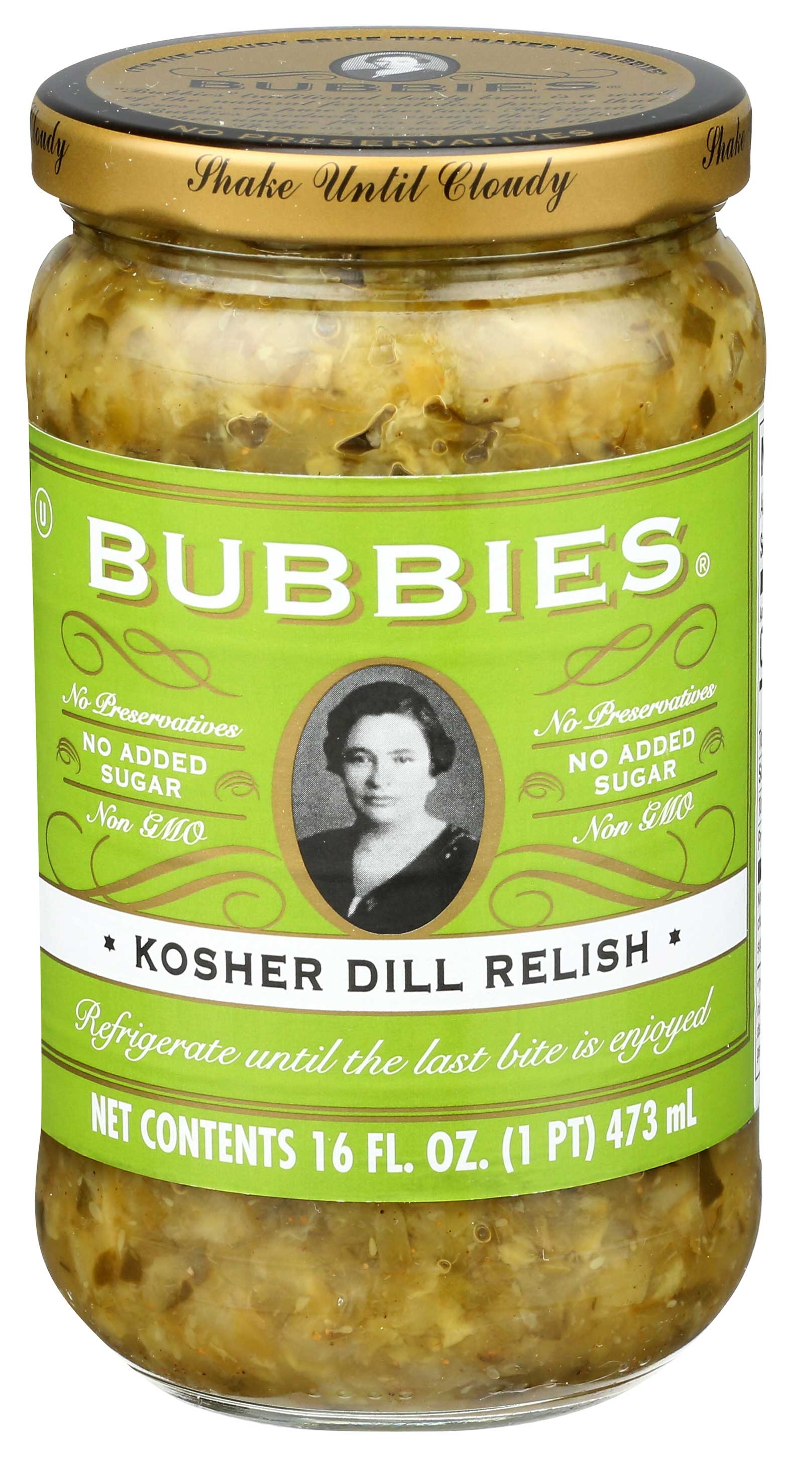 Bubbies Kosher Dill Relish, 16 Ounce -- 6 per case