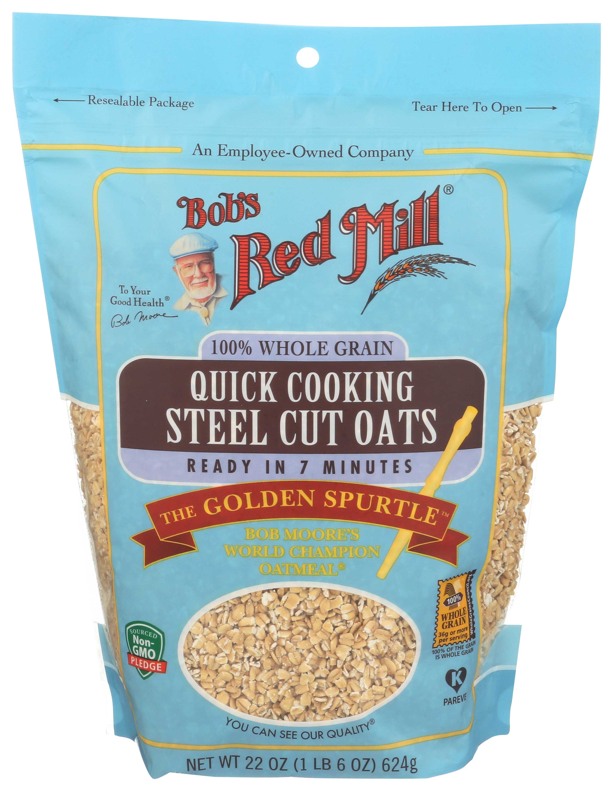 Bobs Red Mill Quick Cooking Steel Cut Oats, 22 Ounce -- 4 per case