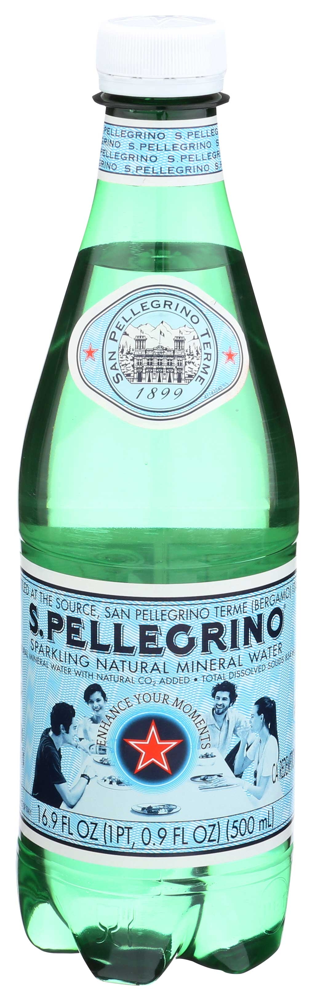 San Pellegrino Sparkling Mineral Water, 0.5 Liter -- 24 per case.
