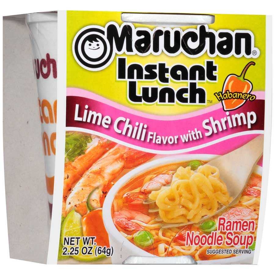 Maruchan Instant Lunch Lime Chili Flavor with Shrimp - 2.25 oz. cup, 12 per case