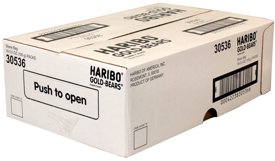 Haribo Gold-Bears Gummy Candy, 3.5 Ounce -- 18 per case.