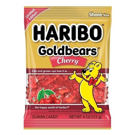 Haribo Cherry Goldbears Gummi Candy, 4 Ounce -- 12 per case