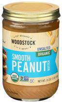 Woodstock Farms Organic Smooth Peanut Butter - No Salt, 16 Ounce -- 12 per case.