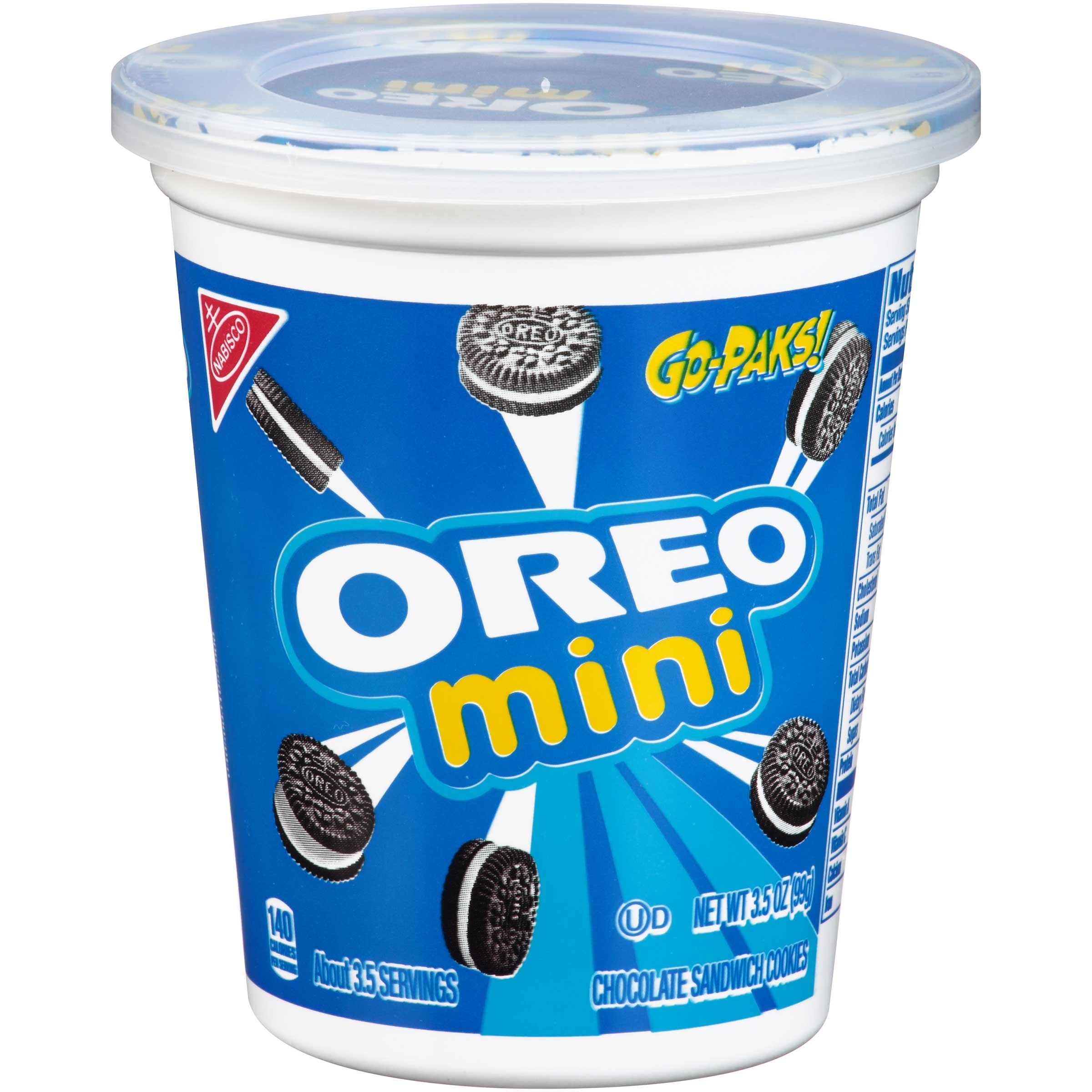 Oreo Go Paks Mini Sandwich Cookies, 3.5 Ounce -- 12 per case.