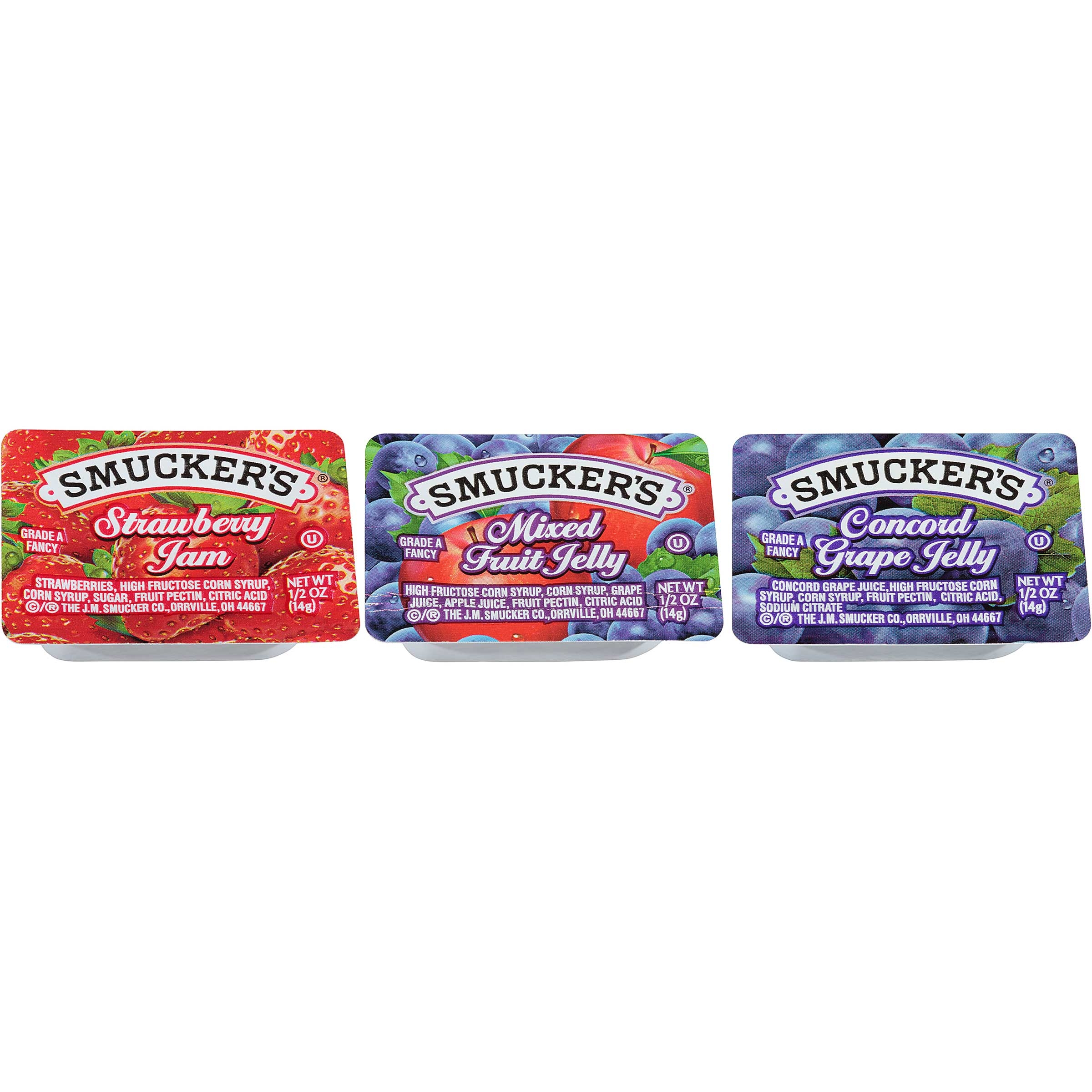Smucker Assortment Jelly, 1/2 Ounce -- 200 per case.