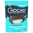 Chocxo Organic Dark Chocolate Cookies and Cream Cups, 3.45 Ounce -- 6 per case