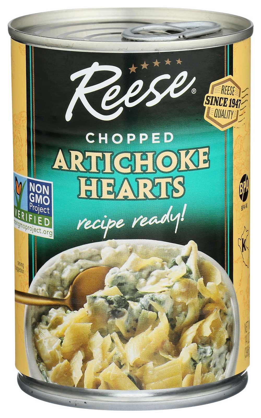 Reese Chopped Artichoke Hearts, 14 Ounce -- 12 per case