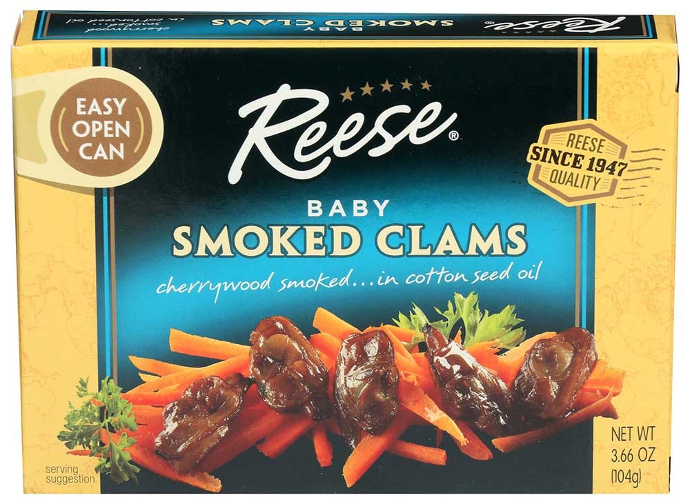 Reese Smoked Baby Clam, 3.66 Ounce -- 10 per case.