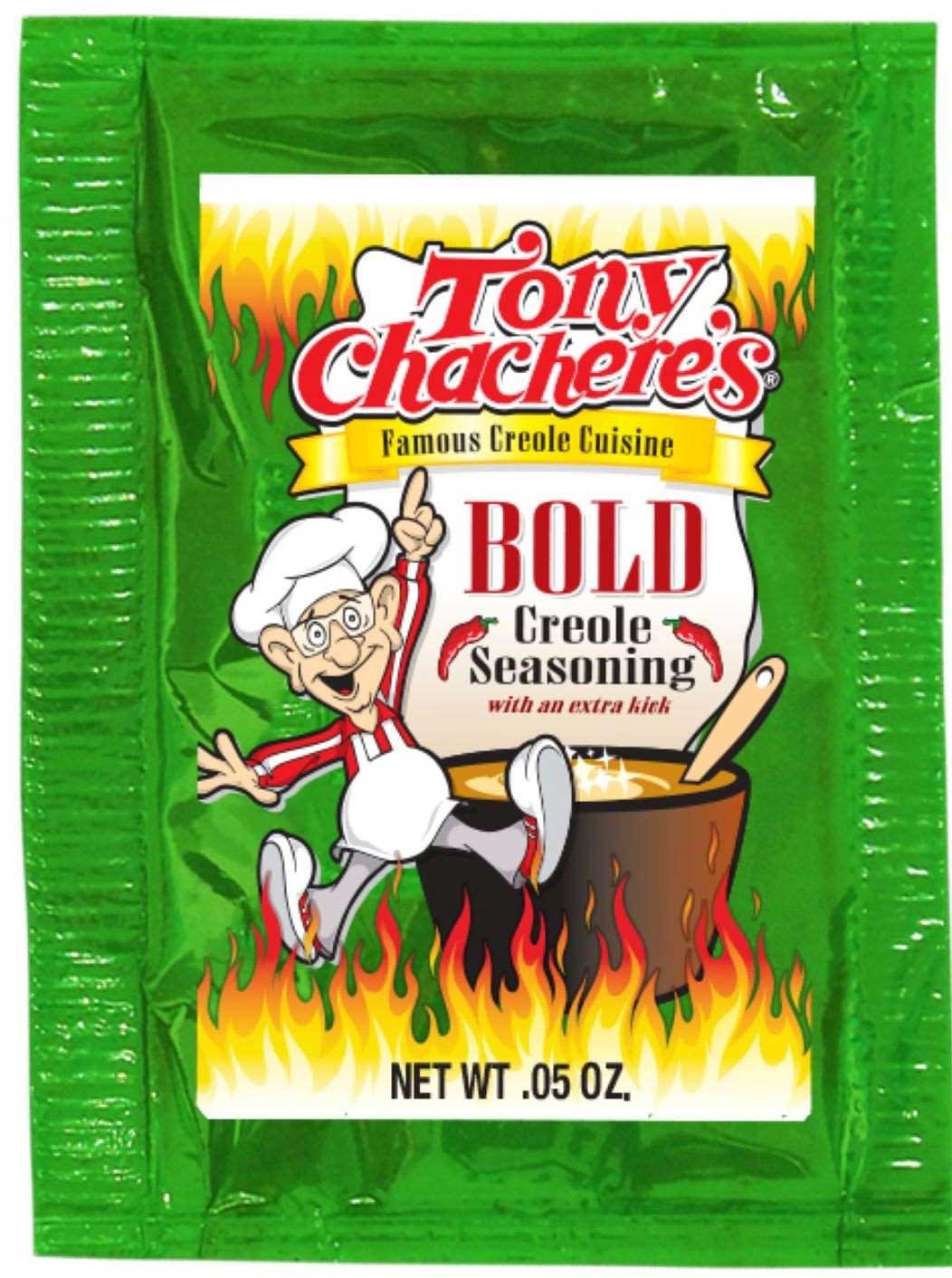 Tony Chacheres Bold Creole Seasoning, 0.05 Ounce -- 1000 per case