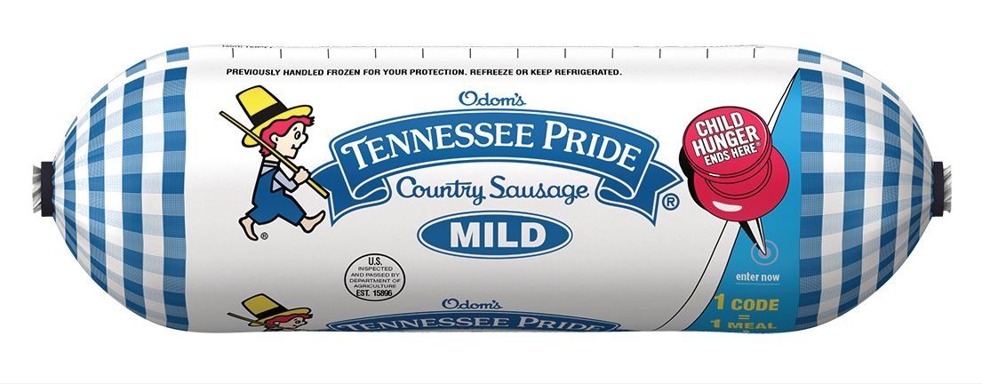 Odom Tennessee Pride Mild Sausage Roll, 16 Ounce -- 12 per case.