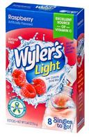 Wylers Light Singles To Go Raspberries Drink Mix, 0.41 Ounce -- 12 per case