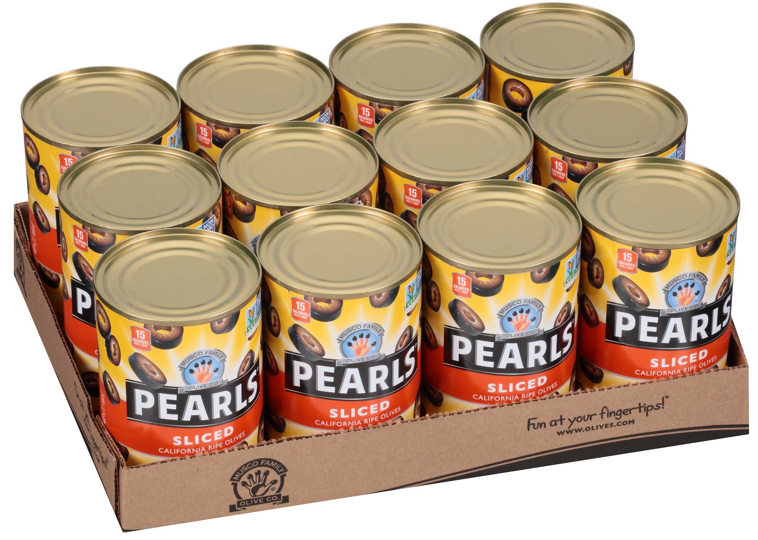 Pearls Black Ripe Sliced Olives, 6.5 Ounce -- 12 per case.
